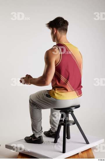 Man White Athletic Male Studio Poses