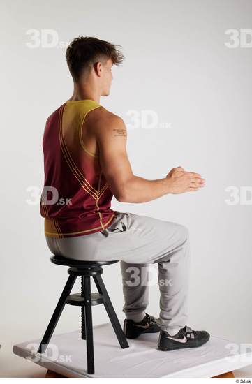 Man White Athletic Male Studio Poses