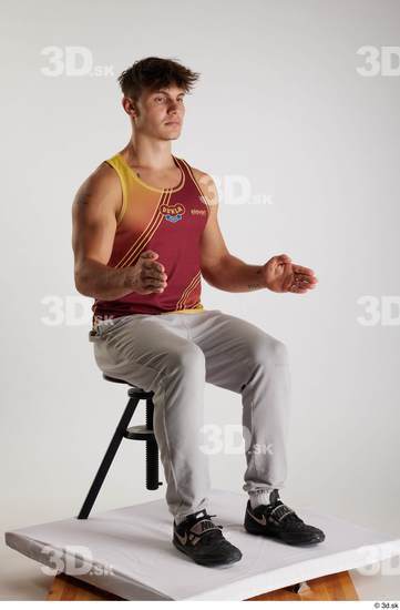 Man White Athletic Male Studio Poses