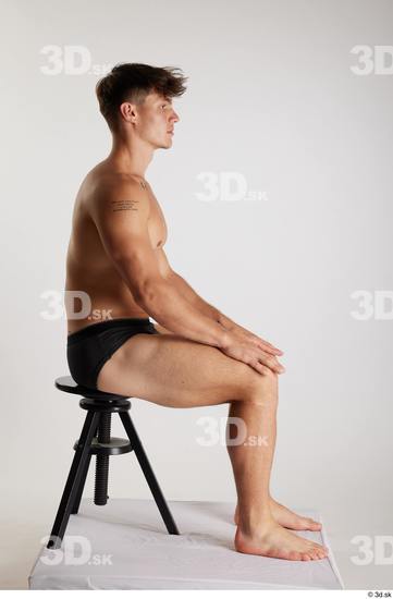 Man White Athletic Male Studio Poses