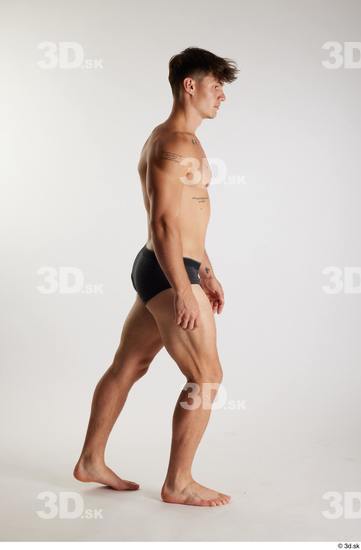 Man White Athletic Male Studio Poses