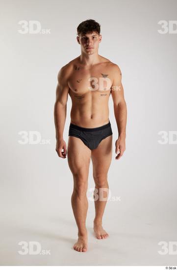 Man White Athletic Male Studio Poses