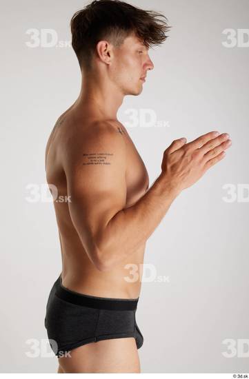 Man White Athletic Male Studio Poses