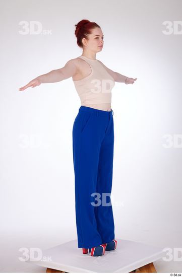 Woman White Slim Female Studio Poses