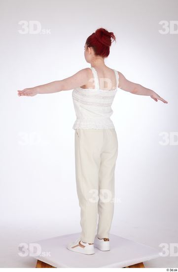 Woman White Slim Female Studio Poses