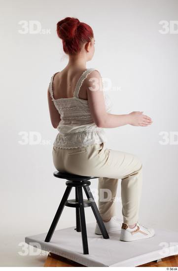 Woman White Slim Female Studio Poses