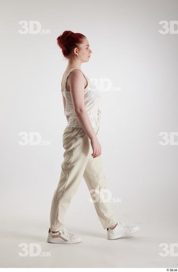 Woman White Slim Female Studio Poses