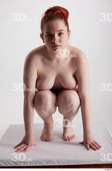 Woman White Slim Female Studio Poses