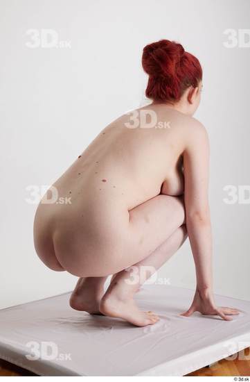 Woman White Slim Female Studio Poses