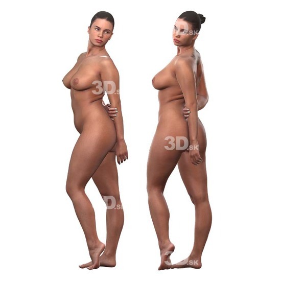 Whole Body Woman White 3D Cleaned Bodies