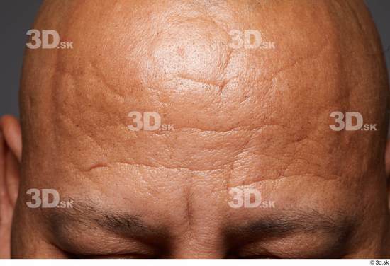 Face Skin Man Chubby Wrinkles Bald Studio photo references