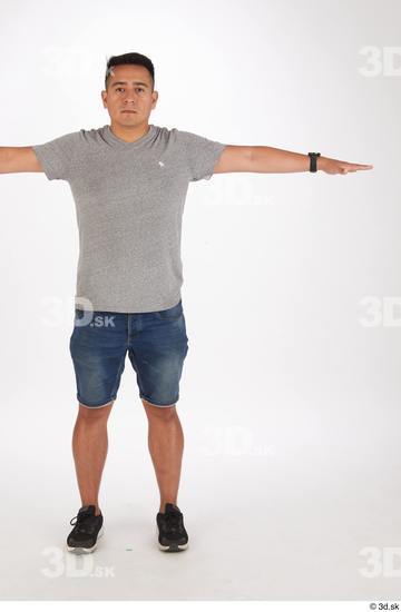 Whole Body Man T poses Casual Slim Street photo references