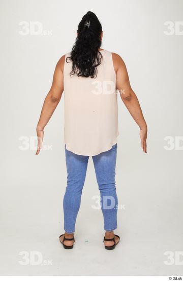 Whole Body Woman Casual Chubby Street photo references