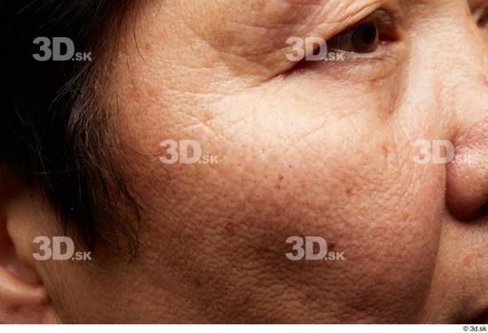 Eye Face Cheek Hair Skin Woman Asian Overweight Wrinkles Studio photo references