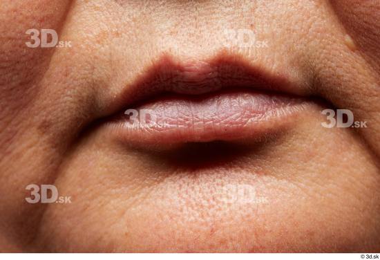 Face Mouth Skin Woman Asian Overweight Wrinkles Studio photo references