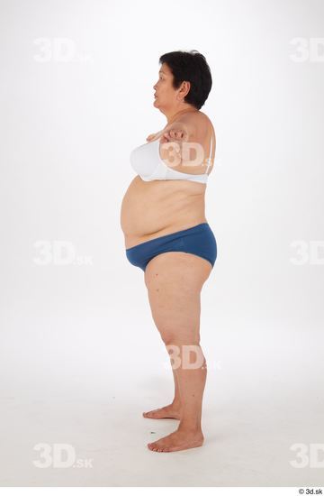 Whole Body Woman T poses Asian Overweight Street photo references