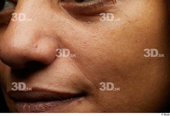 Face Mouth Nose Cheek Skin Woman Slim Wrinkles Studio photo references