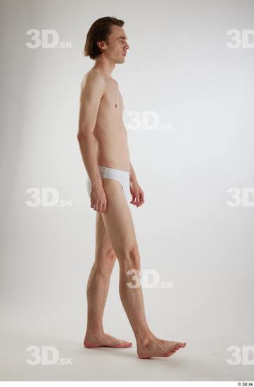 Man White Slim Male Studio Poses