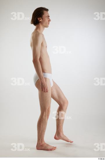 Man White Slim Male Studio Poses