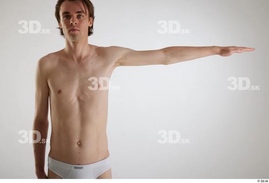 Man White Slim Male Studio Poses