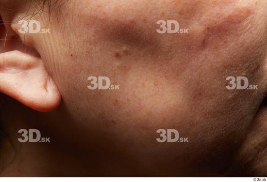 Face Cheek Ear Skin Woman Asian Slim Wrinkles Studio photo references