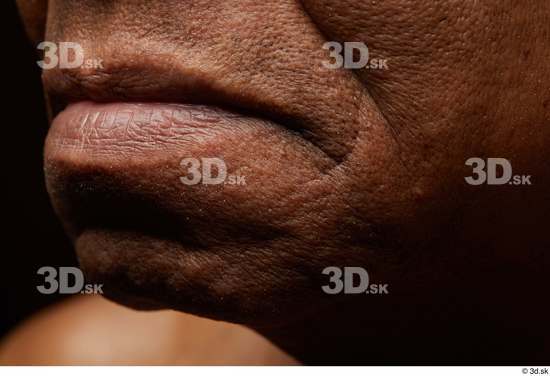 Face Mouth Cheek Skin Man Black Slim Wrinkles Studio photo references