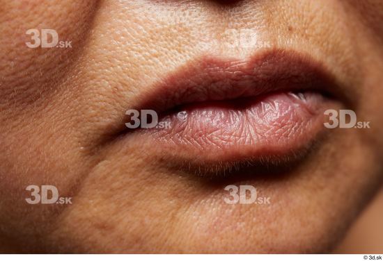 Face Mouth Skin Woman Asian Slim Wrinkles Studio photo references