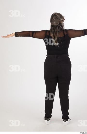 Whole Body Woman T poses Casual Chubby Street photo references