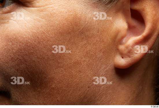 Face Cheek Ear Skin Woman Slim Wrinkles Studio photo references