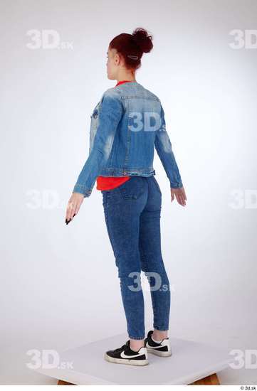 Woman White Slim Female Studio Poses