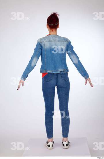 Woman White Slim Female Studio Poses