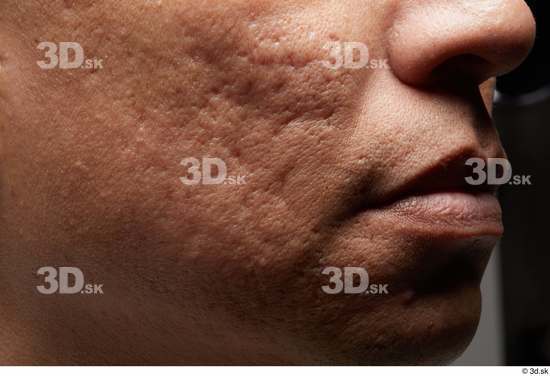 Face Mouth Nose Cheek Skin Man Scar Slim Studio photo references