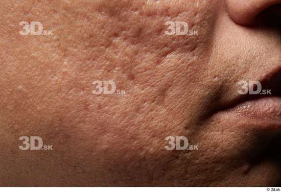 Face Cheek Skin Man Scar Slim Studio photo references