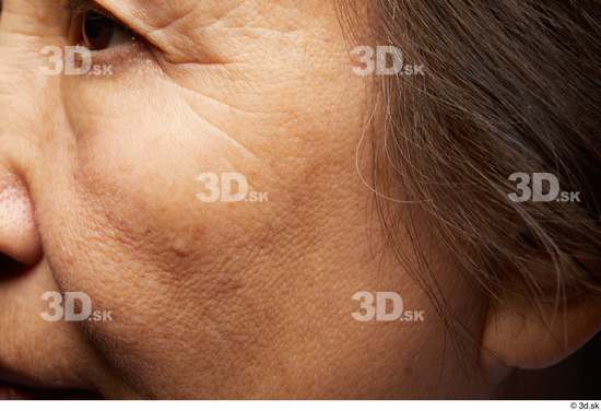 Eye Face Cheek Hair Skin Woman Asian Slim Wrinkles Studio photo references