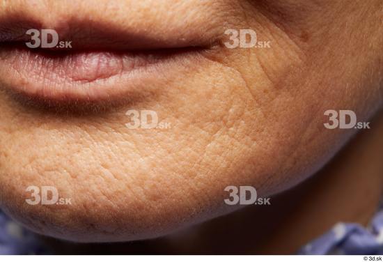 Face Mouth Skin Woman Asian Slim Wrinkles Studio photo references