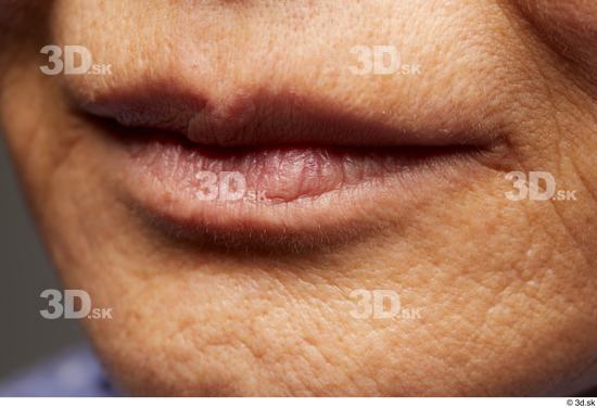 Face Mouth Skin Woman Asian Slim Wrinkles Studio photo references