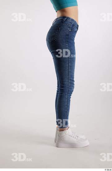 Woman White Slim Female Studio Poses