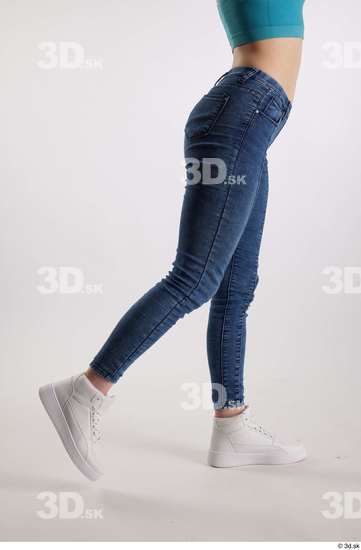 Woman White Slim Female Studio Poses