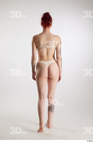 Woman White Slim Female Studio Poses