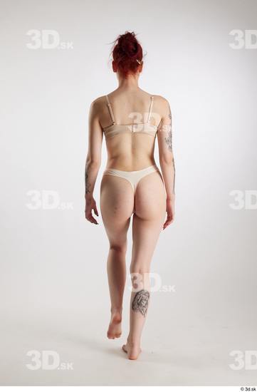 Woman White Slim Female Studio Poses