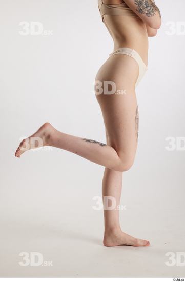 Woman White Slim Female Studio Poses