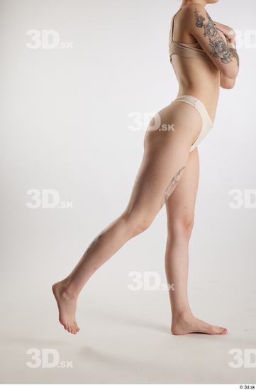 Woman White Slim Female Studio Poses