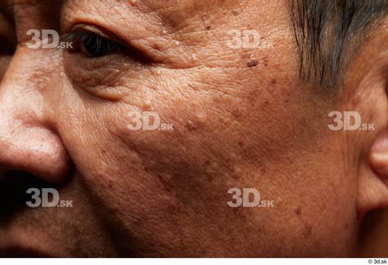 Eye Face Nose Cheek Skin Man Asian Slim Wrinkles Studio photo references