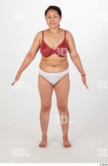 Whole Body Woman Asian Chubby Street photo references