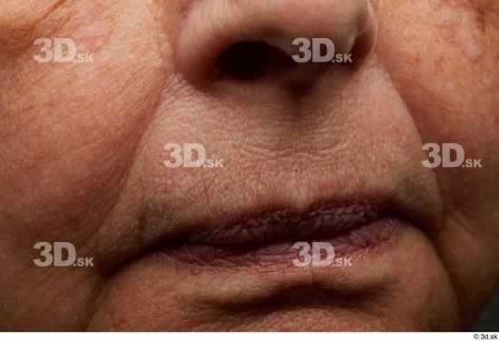 and more Face Mouth Nose Cheek Skin Woman Chubby Wrinkles Studio photo references