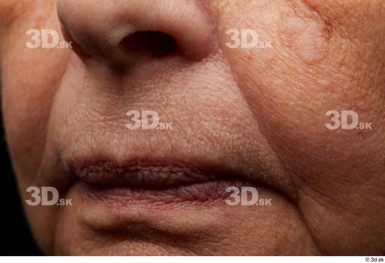 and more Face Mouth Nose Cheek Skin Woman Chubby Wrinkles Studio photo references