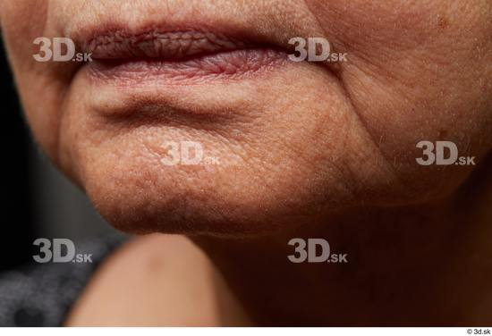 and more Face Mouth Cheek Skin Woman Chubby Wrinkles Studio photo references