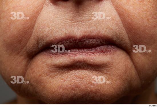 and more Face Mouth Skin Woman Chubby Wrinkles Studio photo references