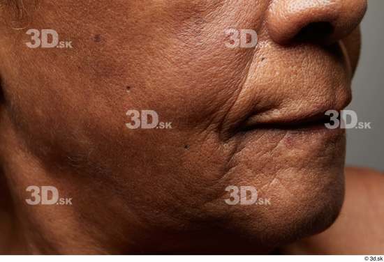 and more Face Mouth Cheek Skin Woman Chubby Wrinkles Studio photo references