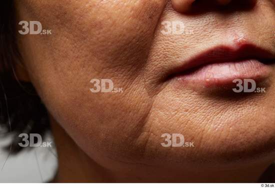 Face Mouth Cheek Skin Woman Asian Chubby Wrinkles Studio photo references